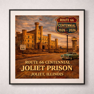 Jolietfängelset Chicago Route 66 Poster
