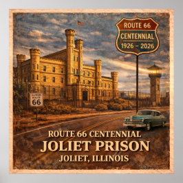 Jolietfängelset Chicago Route 66 Poster