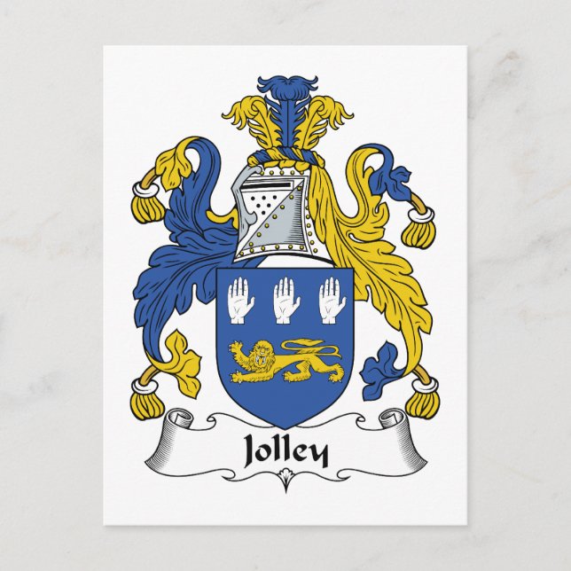 Jolley Family Crest Vykort (Framsida)