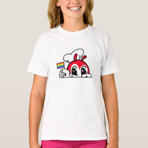 JOLLIBEE PEEKING GAY PRIDE FLAGGA FILIPINO BACK PR T SHIRT