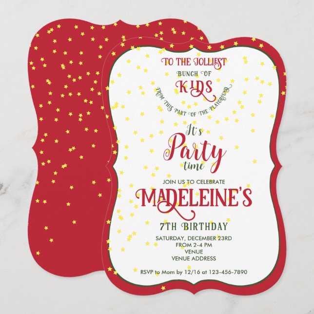 Jolliest Bunch of Kids Funny Födelsedagsfest Inbjudningar (Fram/baksida)