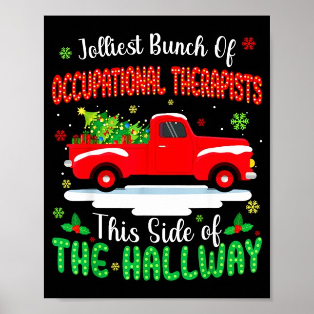 Jolliest Bunch Of Occupational Therasts Funny Chri Poster (Framsidan)
