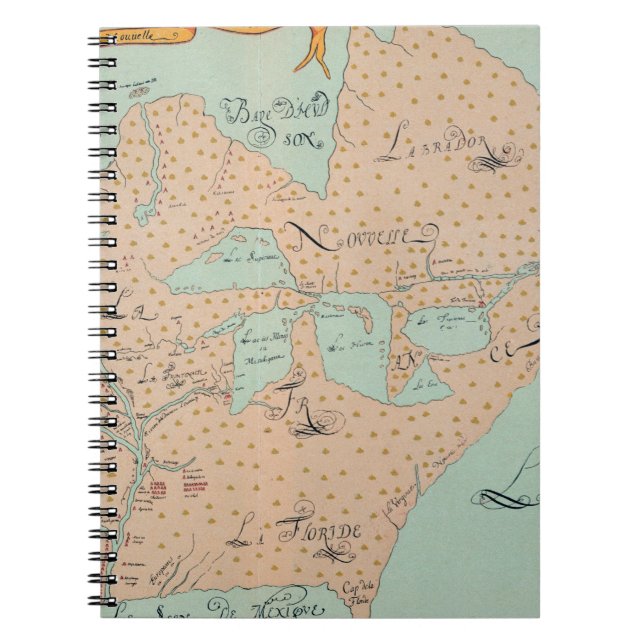 JOLLIET: NORDAMERIKA 1674 ANTECKNINGSBOK MED SPIRAL (Framsidan)