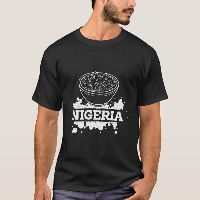Jollof Nigeria Fried Food Nigerian Flaggor African T Shirt (Framsida)