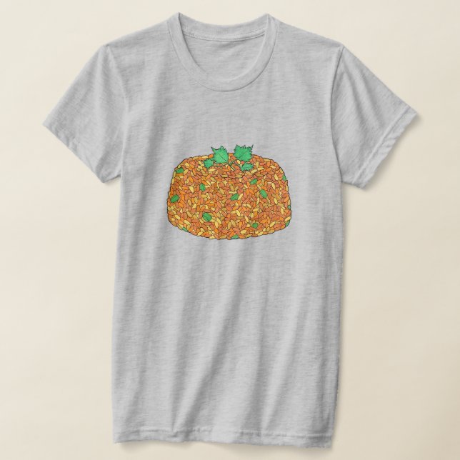 Jollof Ris Nigerian Ghanaian Väster African Food T Shirt (Laydown)