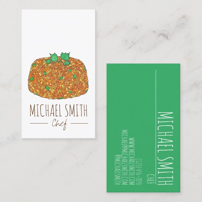 Jollof Ris Nigerian Ghanaian Väster African Food Visitkort (Fram/baksida)