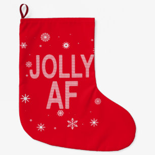 Jolly AF Funny Ugly jul Sweater Stil Stor Julstrumpa