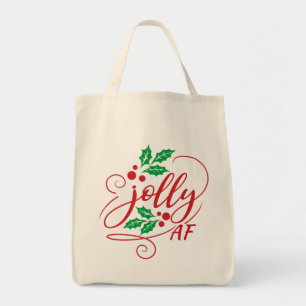 Jolly AF jul Holly Sarkastic Humor Tygkasse
