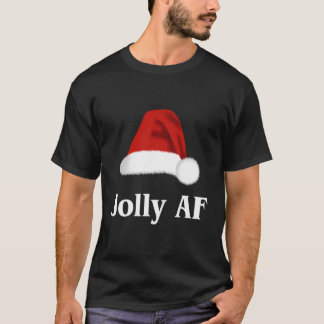 Jolly Af jul Santa Hat T Shirt
