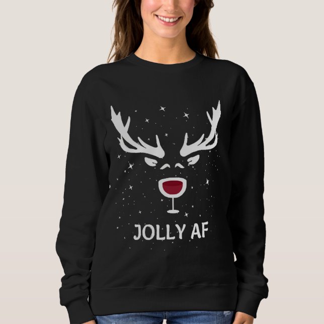Jolly Af jul Vin Joke T Shirt (Framsida)