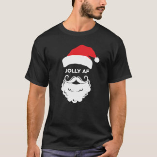 Jolly AF lustig jultomte vuxen helgdag jul T Shirt