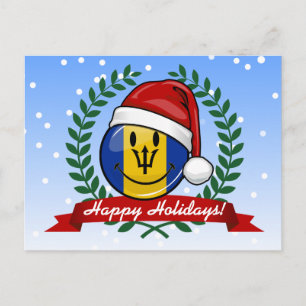 Jolly Barbados Flagga jul Stil Helg Vykort