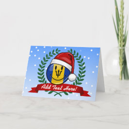 Jolly Barbados Flagga jul Stil Helgkort