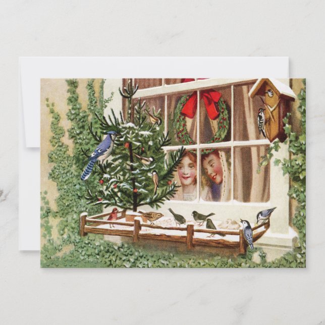 Jolly Birds Christmas Holiday Card Julkort (Framsida)