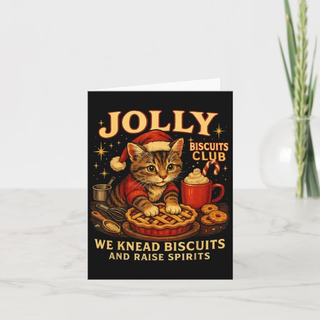 Jolly Biscuits Club We Knead Cat Xmas  Kort (Framsida)