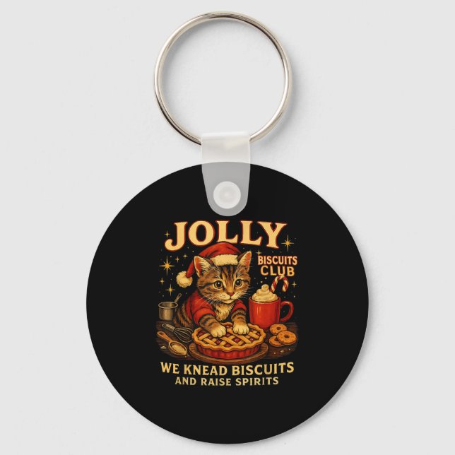 Jolly Biscuits Club We Knead Cat Xmas  Nyckelring (Framsida)