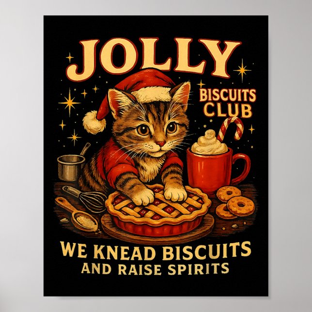 Jolly Biscuits Club We Knead Cat Xmas  Poster (Framsidan)