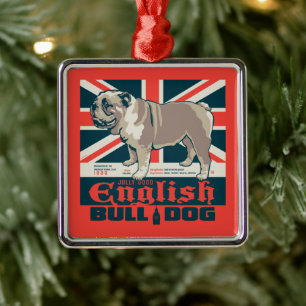 Jolly Bra English Bulldog Julgransprydnad Metall