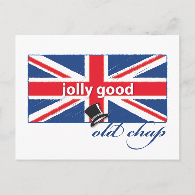 Jolly bra gammal chap! helg vykort (Framsida)