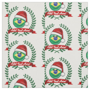Jolly brasilianska Flagga julen Stil Tyg