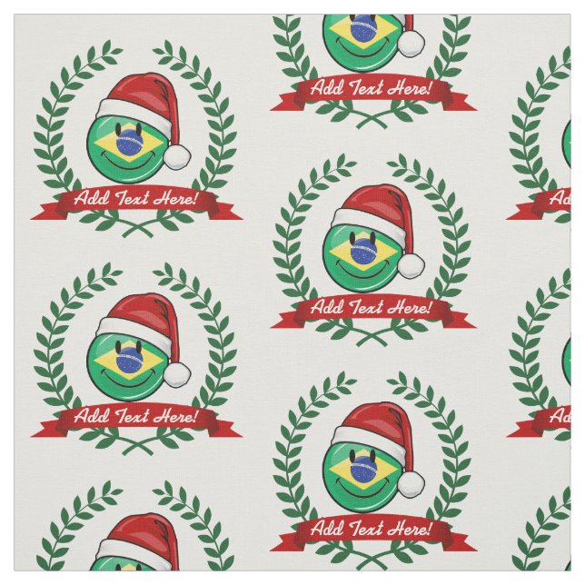 Jolly brasilianska Flagga julen Stil Tyg (Provkarta)
