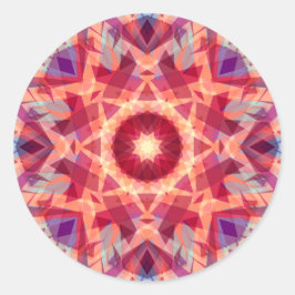 Jolly Bright Red Golden jul Star Decorative Runt Klistermärke