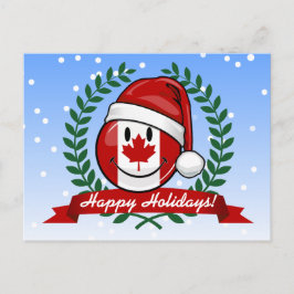 Jolly Canadian Flagga jul Stil Helg Vykort