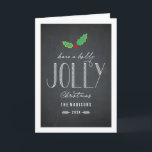 Jolly Chalkboard julhälsningskort Helgkort<br><div class="desc">Fira säsongen med detta moderna och snyggt helgdag-kort från Berry Berry Sweet.</div>