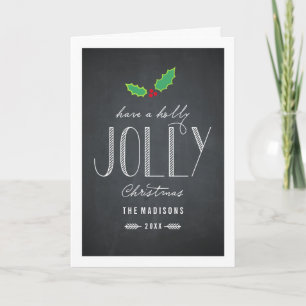 Jolly Chalkboard julhälsningskort Helgkort