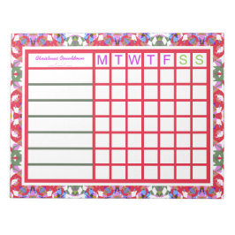 Jolly Cheerful jul Weekly Reminder Planner Anteckningsblock