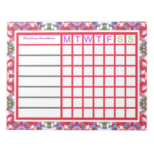Jolly Cheerful jul Weekly Reminder Planner Anteckningsblock