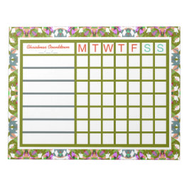Jolly Cheerful jul Weekly Reminder Planner Anteckningsblock