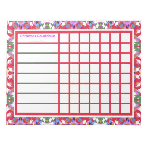 Jolly Cheerful jul Weekly Reminder Planner Anteckningsblock