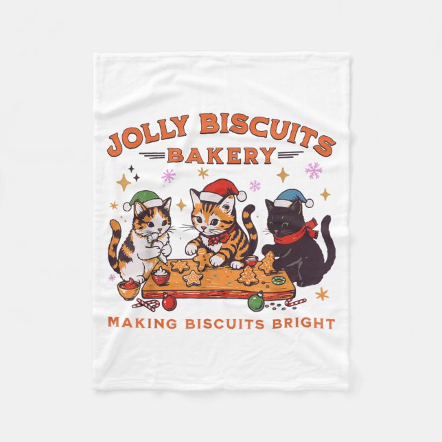 Jolly Christmas Biscuits Bakery Baking Crew Xmas C Fleecefilt (Framsidan)