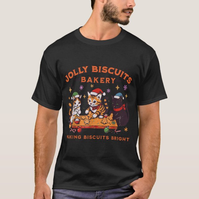 Jolly Christmas Biscuits Bakery Baking Crew Xmas C T Shirt (Framsida)