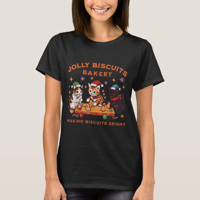 Jolly Christmas Biscuits Bakery Baking Crew Xmas C T Shirt (Framsida)