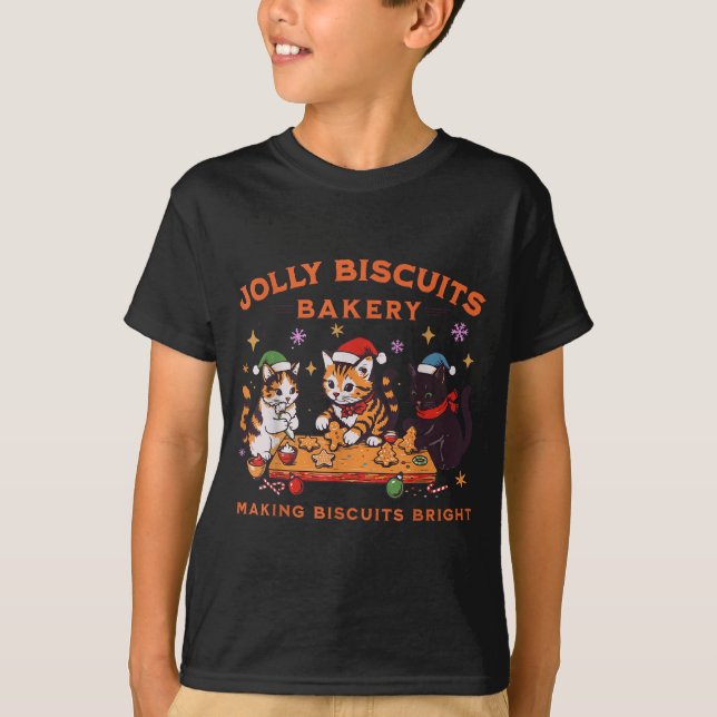 Jolly Christmas Biscuits Bakery Baking Crew Xmas C T Shirt (Framsida)