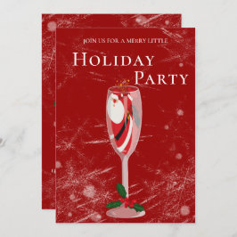 Jolly Christmas Cheers Santa champagne Holiday Inbjudningar