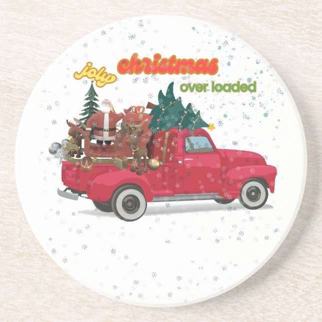 Jolly Christmas Overloaded Truck Underlägg (Framsidan)