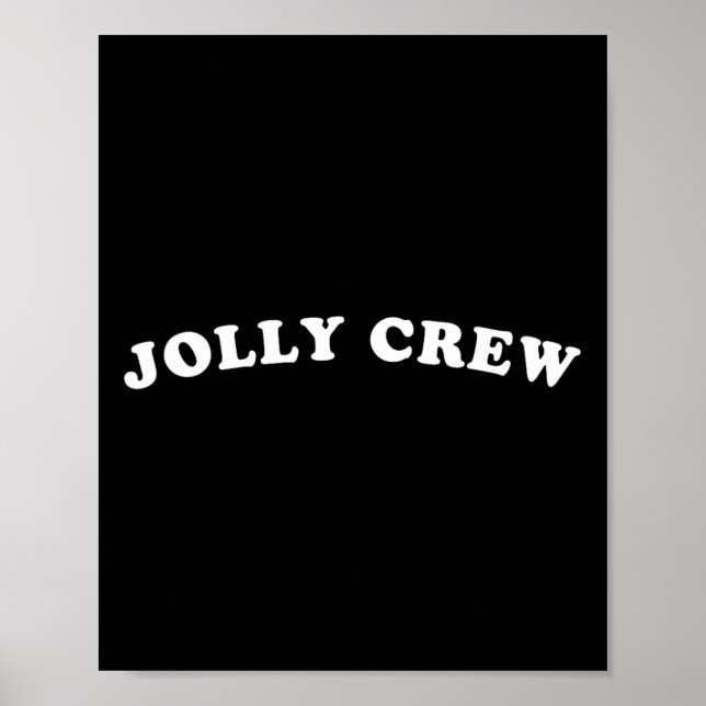 Jolly Crew Funny jul Shirt Reindeers Sleigh Poster (Framsidan)