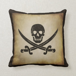Jolly dekorativ kudde för Roger piratflagga