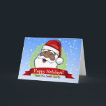 Jolly Ethnic Santa Anpassningsbar Text Helgkort<br><div class="desc">Ett roligt- och anpassade julkort med en glad etnisk Jultomten.</div>