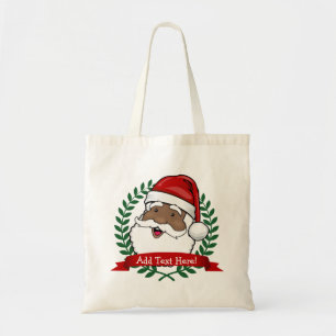 Jolly Ethnic Santa Anpassningsbar Tygkasse