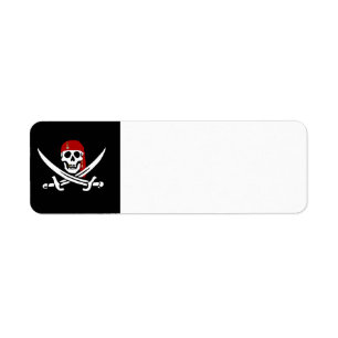 Jolly etikett för jackpiratadress returadress etikett