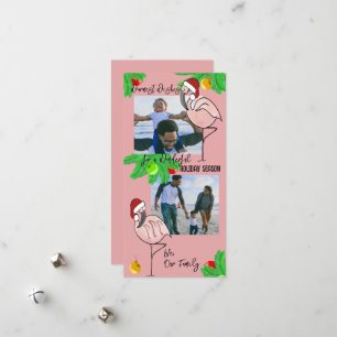 Jolly Flamingos/ Photo greeting Card Julkort