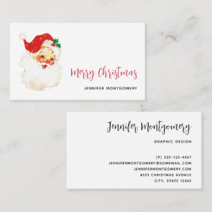 Jolly Gamla Jultomten Vintage God jul Visitkort