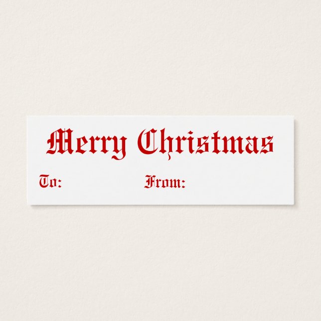 Jolly gamle St. Nicholas Gift Märkres Litet Visitkort (Baksidan)