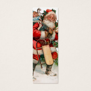 Jolly gamle St. Nicholas Gift Märkres Litet Visitkort