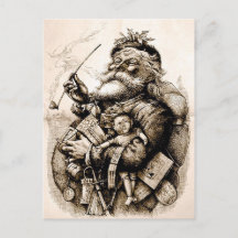 Jolly gammal jultomtenvykort