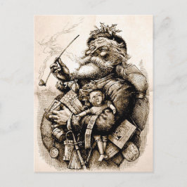 Jolly gammal jultomtenvykort helg vykort